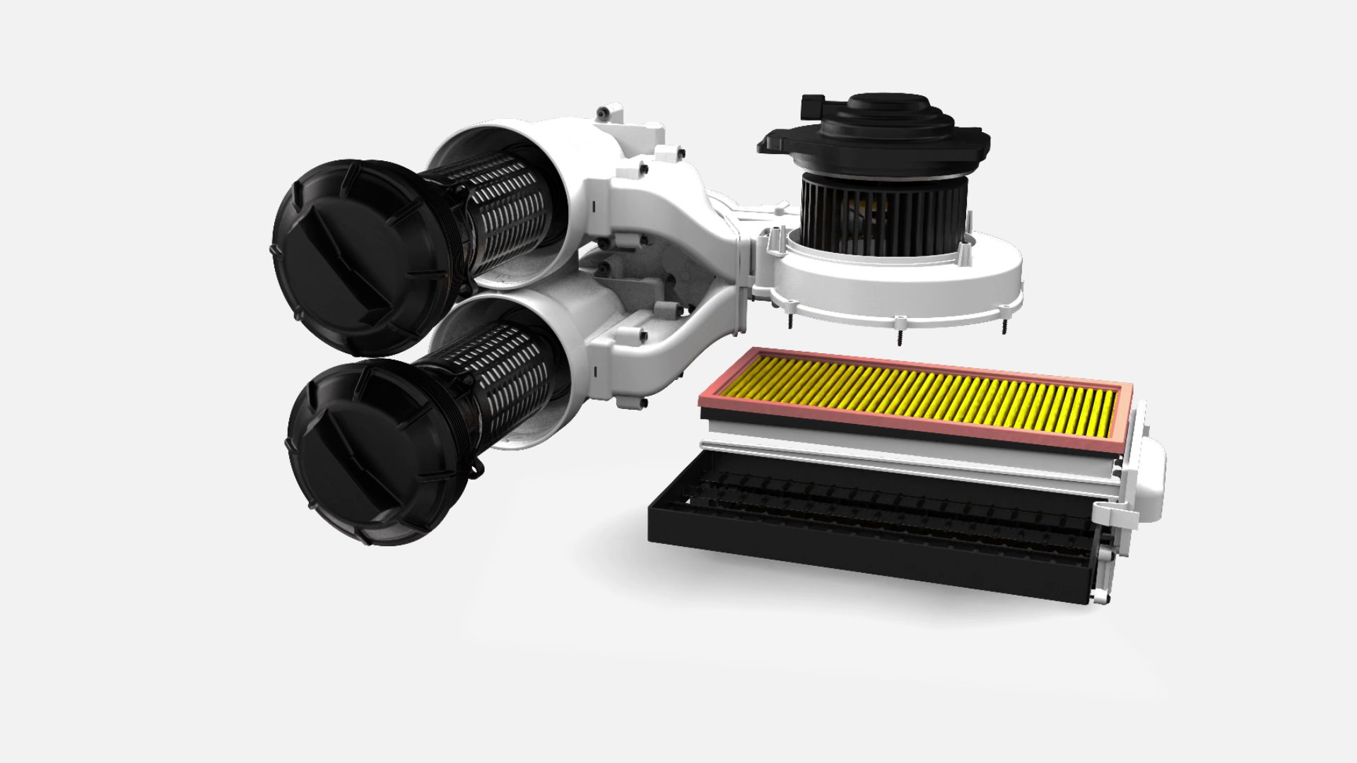 Cabin air filtration system with integrated ionization unit