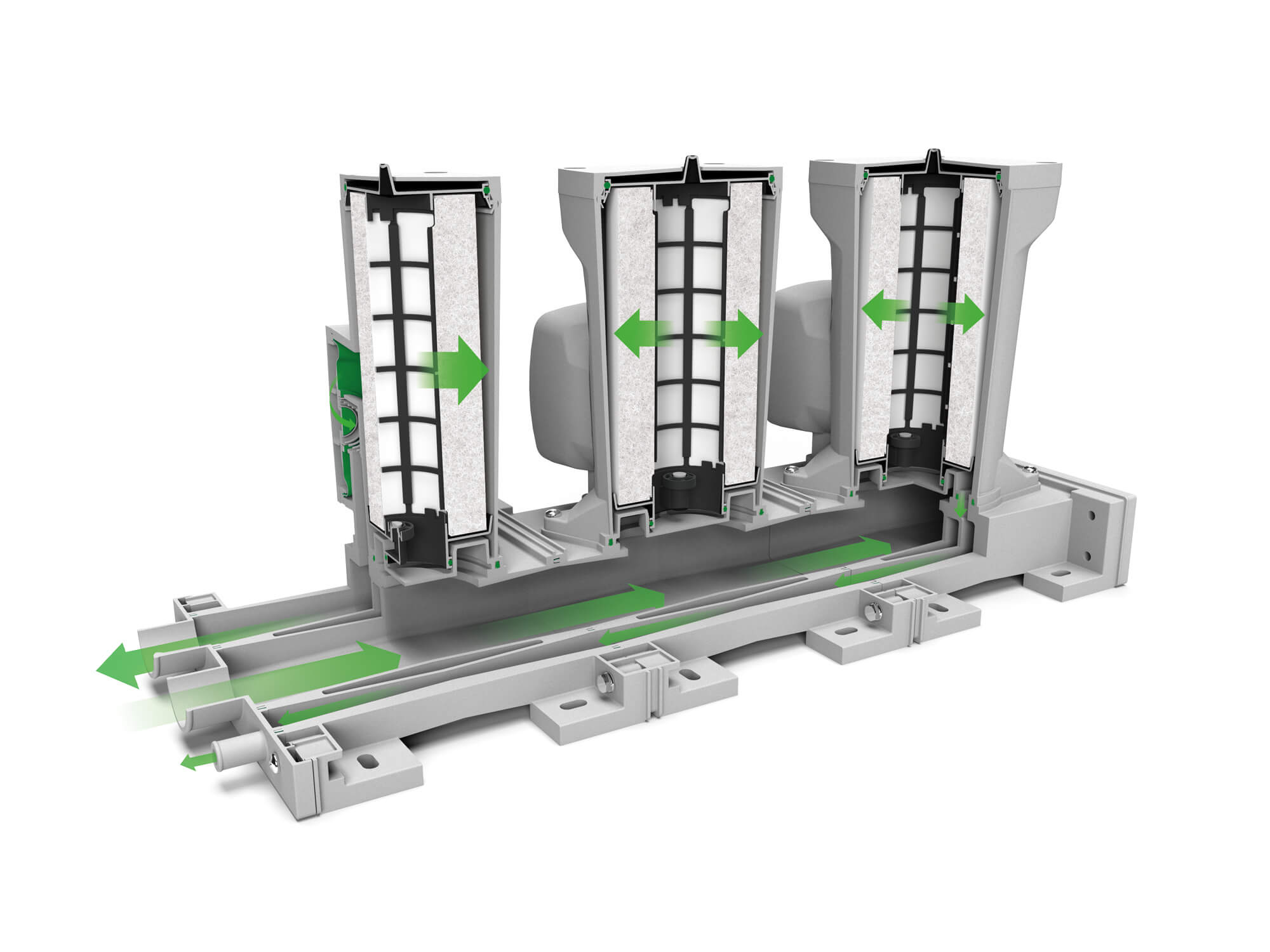 ProVent² 500 – Flow direction ProVent² 500 – Strömungsrichtung