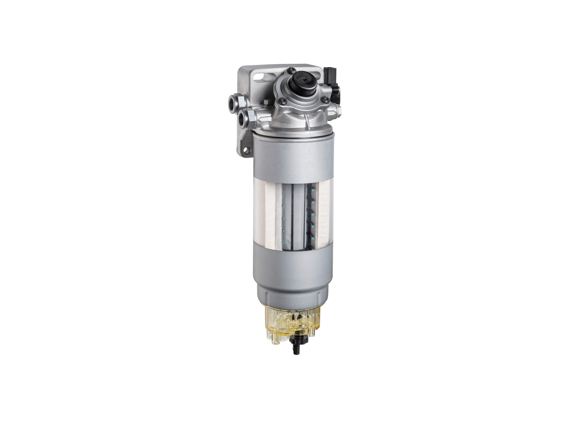 Fuel prefilter with three-stage water separation
